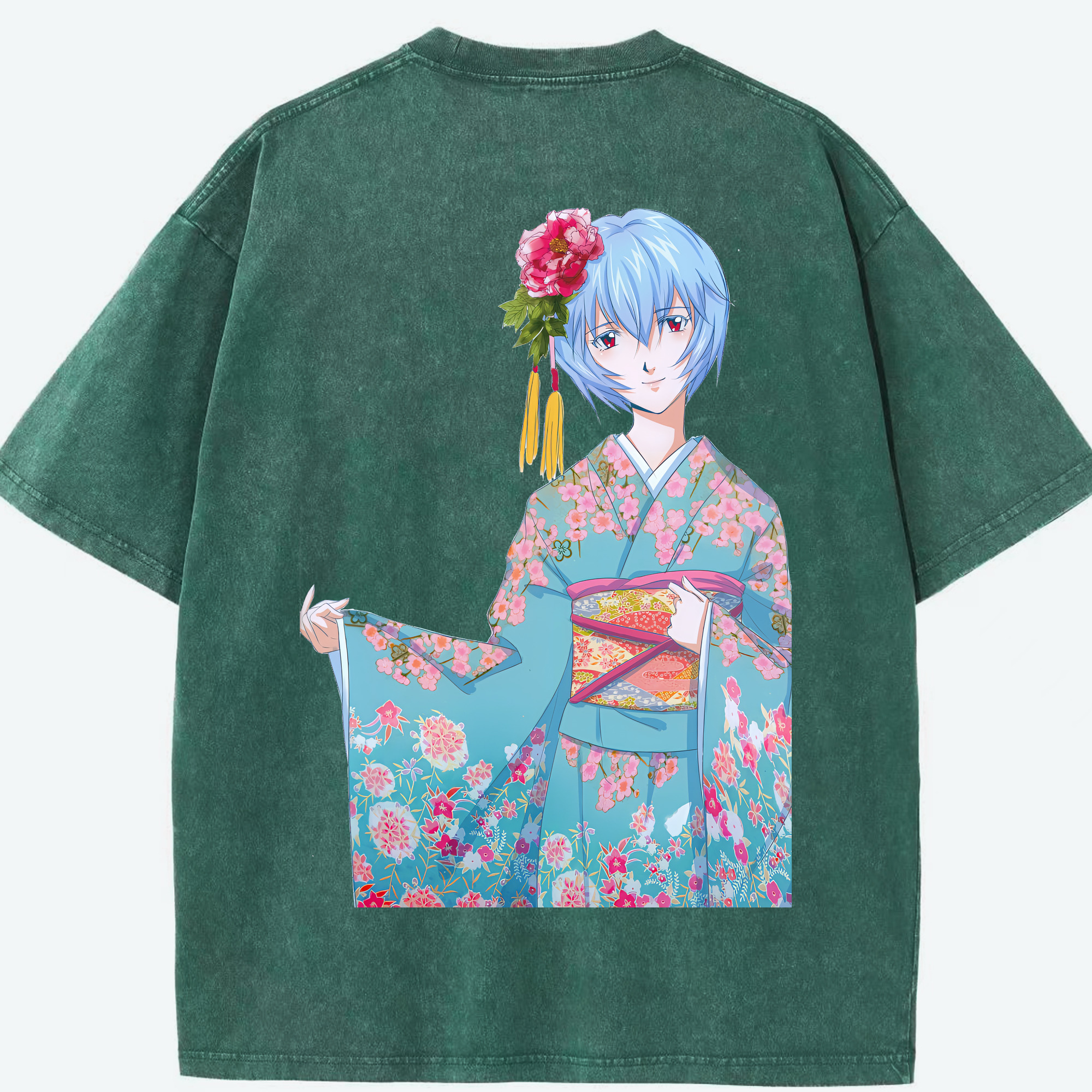（画像用） EVA 新世紀エヴァンゲリオン 綿100% ヴィンテージ風 半袖Tシャツ（背面プリント）